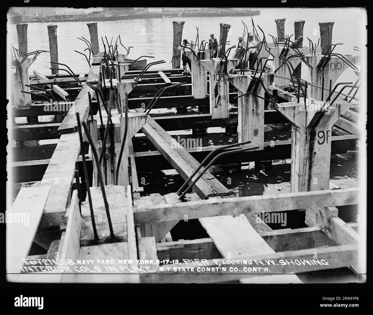 Pier F, Looking Northwest Showing Interior Columns in Place, New York