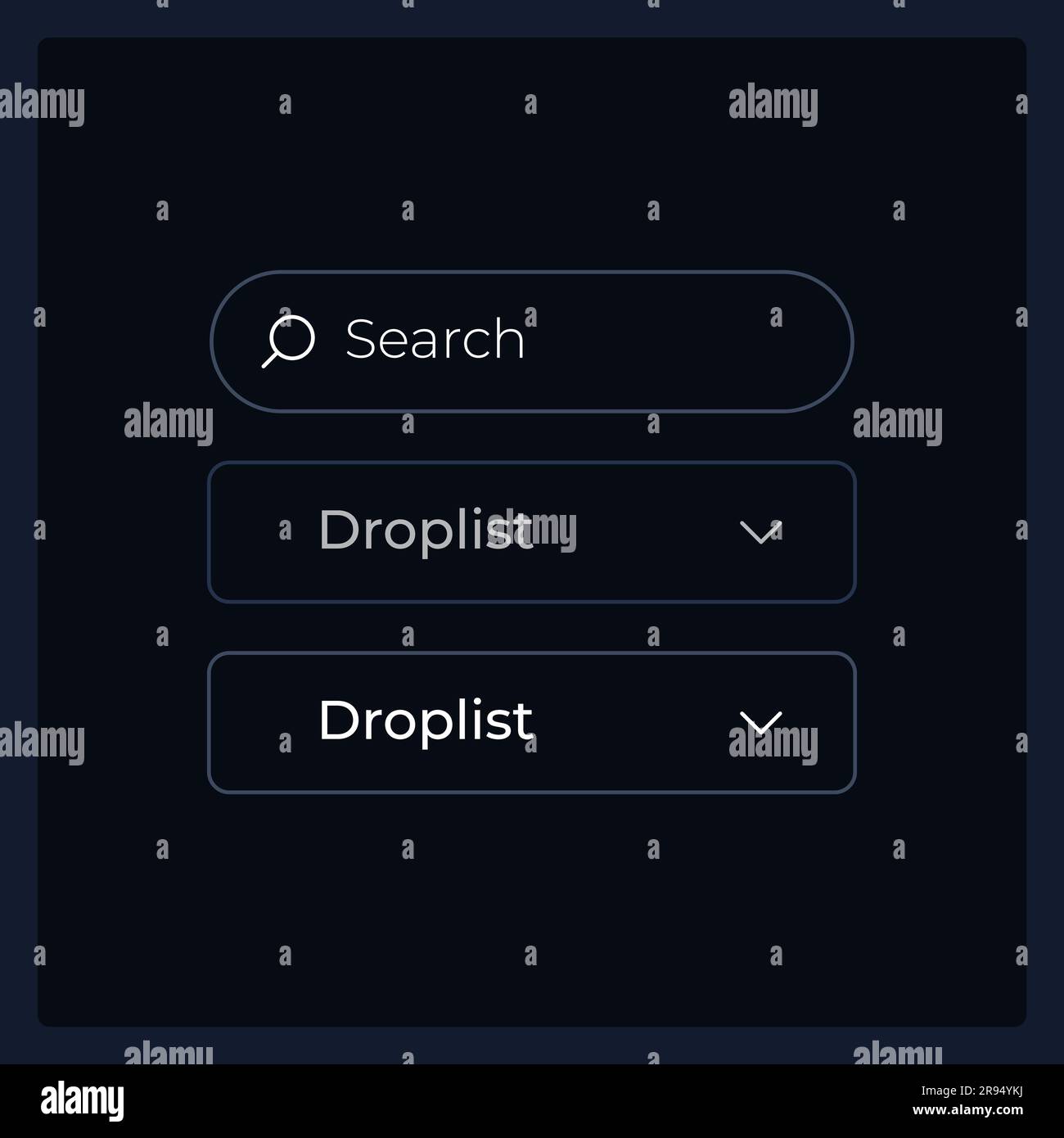 Drop down list UI elements kit Stock Vector Image & Art - Alamy
