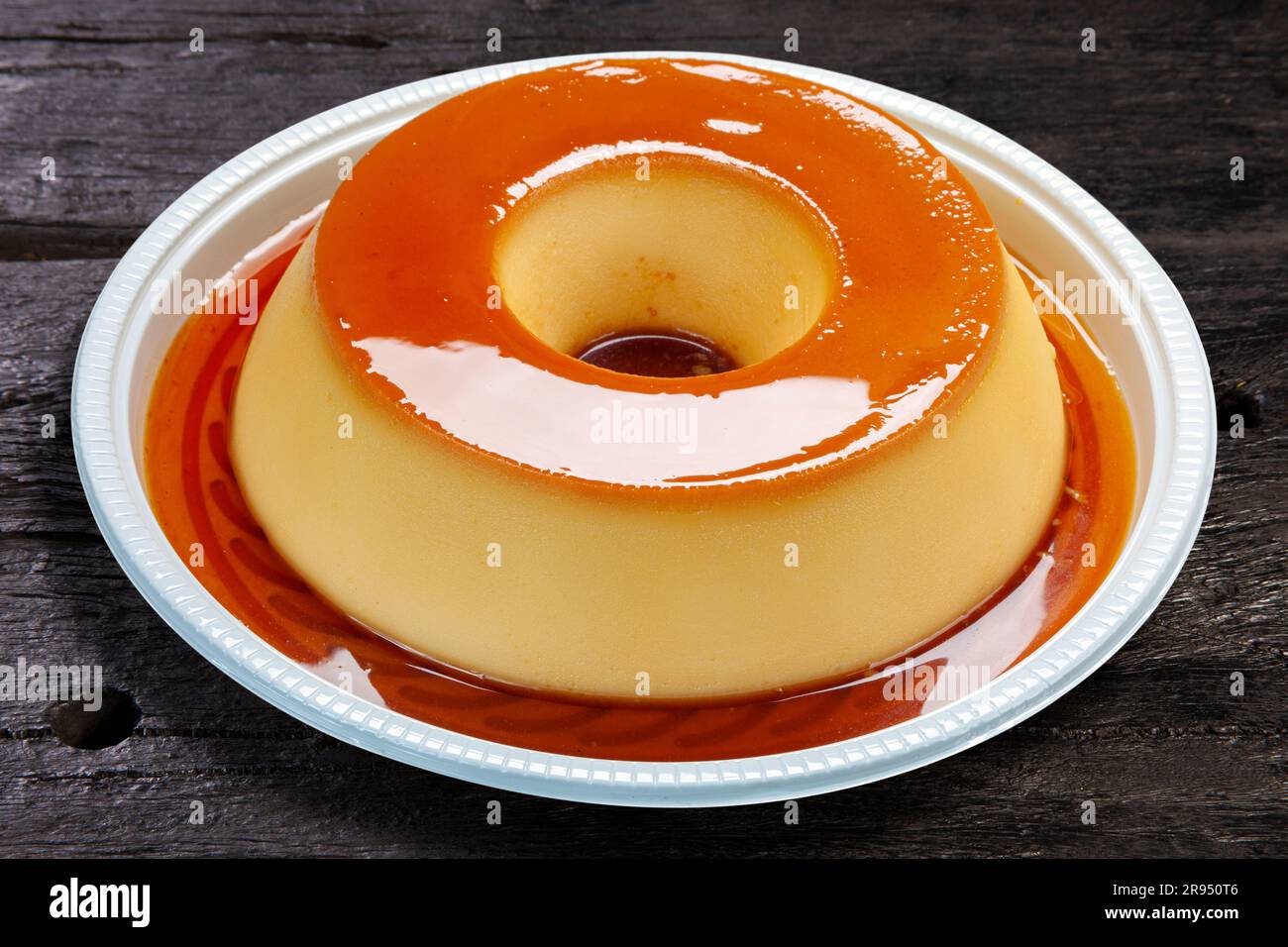 Condensed milk pudding with eggs Stock Photo Alamy