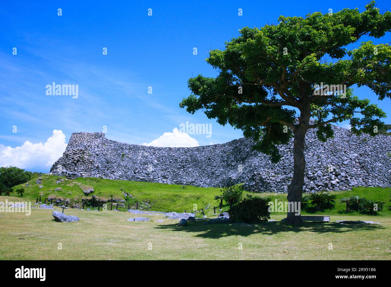 Nakijin Castle Ruins Stock Photo