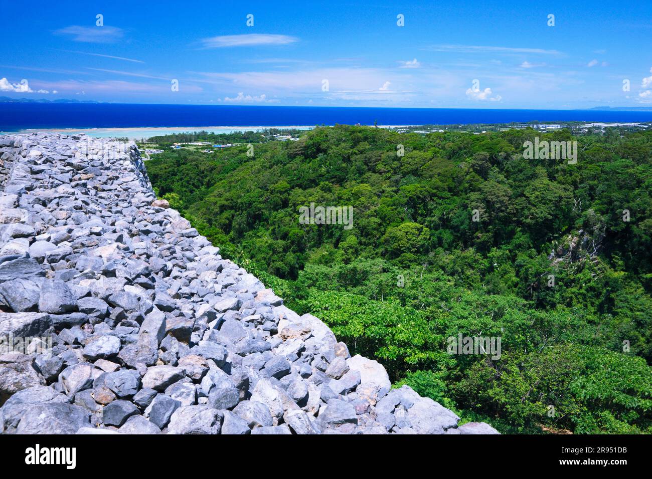 Nakijin Castle Ruins Stock Photo