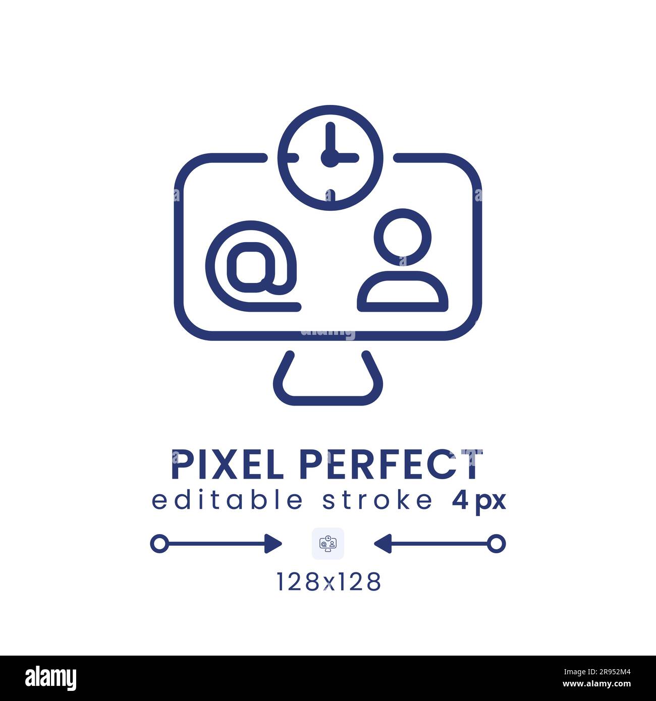Workspace organization linear desktop icon stock vector image art alamy