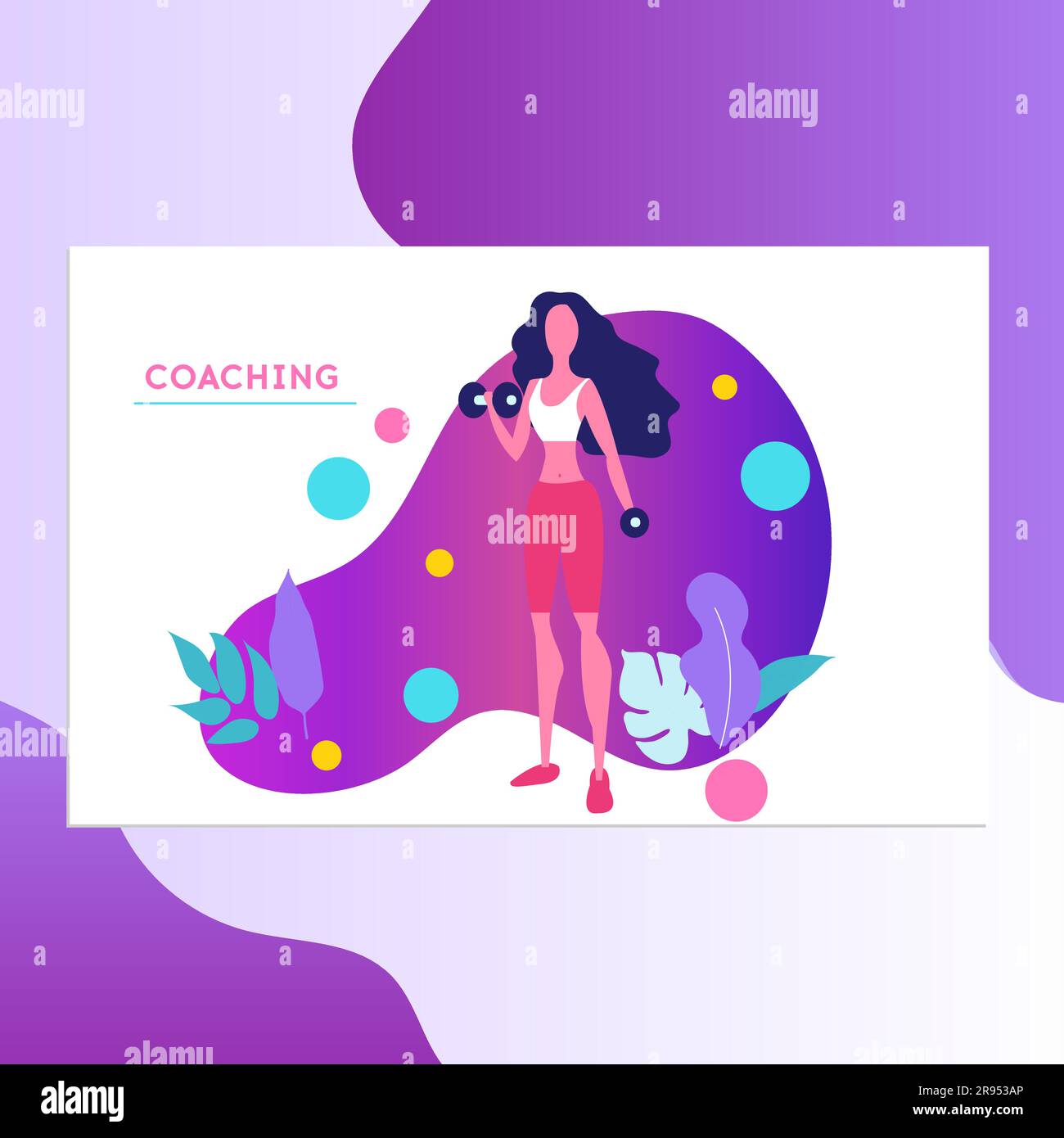Life Coaching Vector Gym manager Stock Vector Images - Alamy