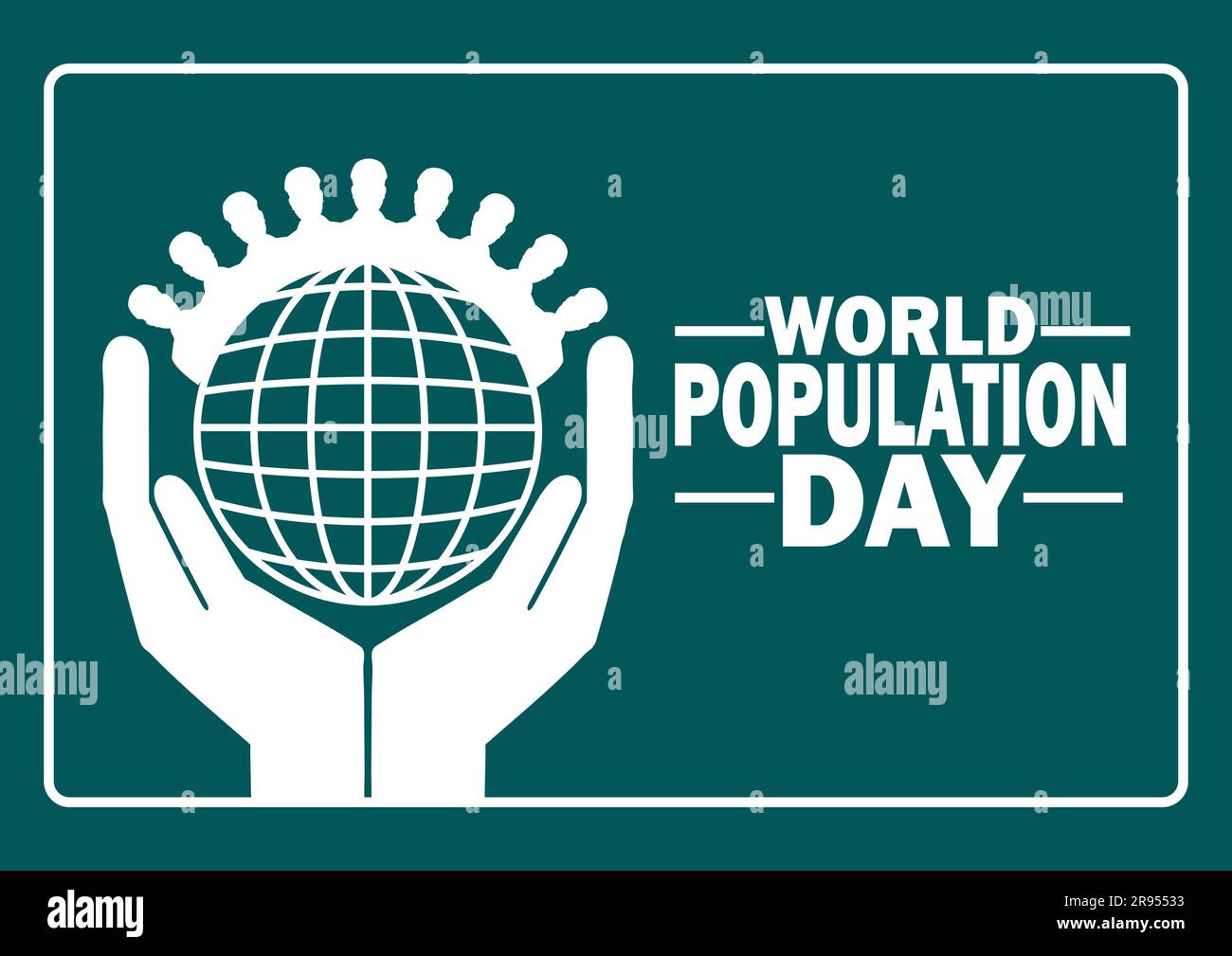 World Population Day Vector Template Design Illustration. Suitable for greeting card, poster and banner Stock Vector