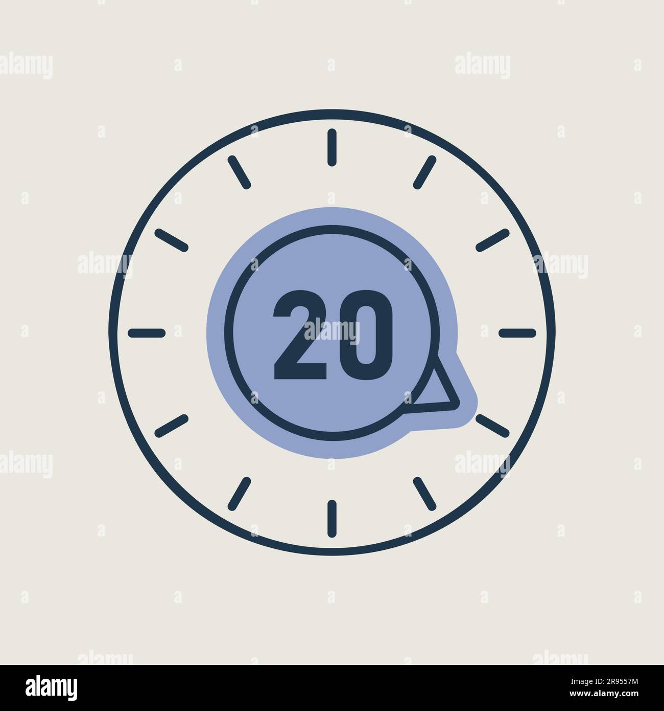 Timer vector icon. Kitchen appliance. Graph symbol for cooking web site design, logo, app, UI Stock Vector