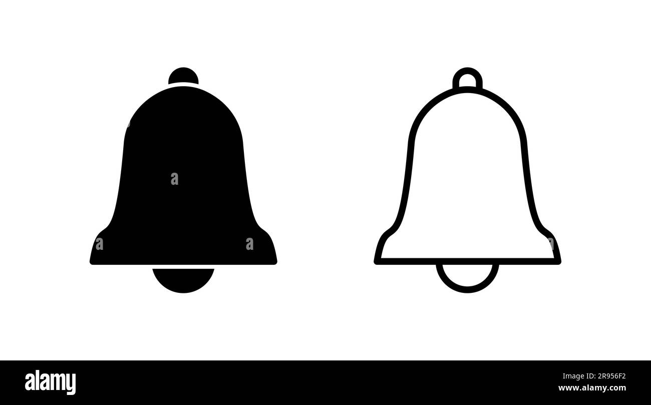 Bell Icon vector in trendy flat style isolated. Notification symbol web ...
