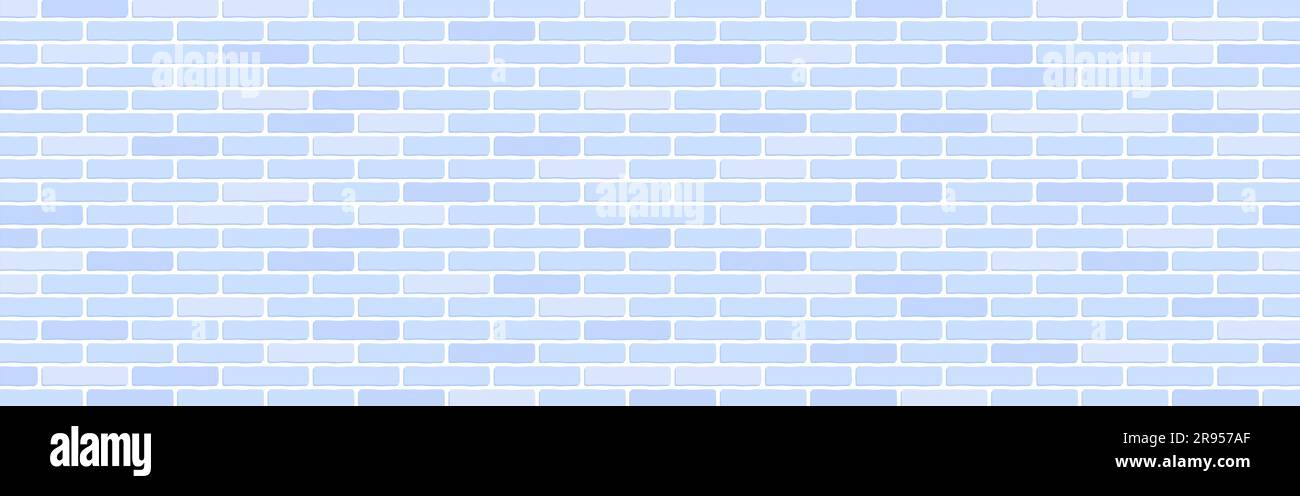 Pastel blue brick wall background. Vector illustration Stock Vector