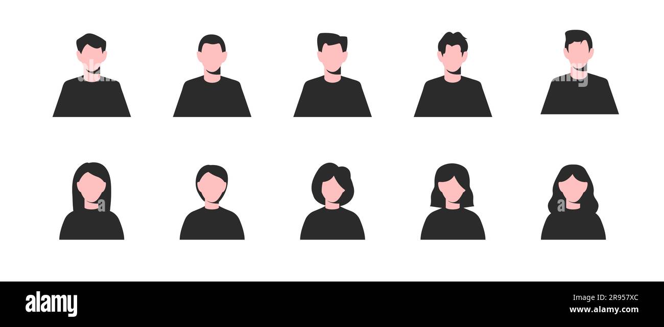 Avatar profile icon set including male and female. Avatar picture. Good ...