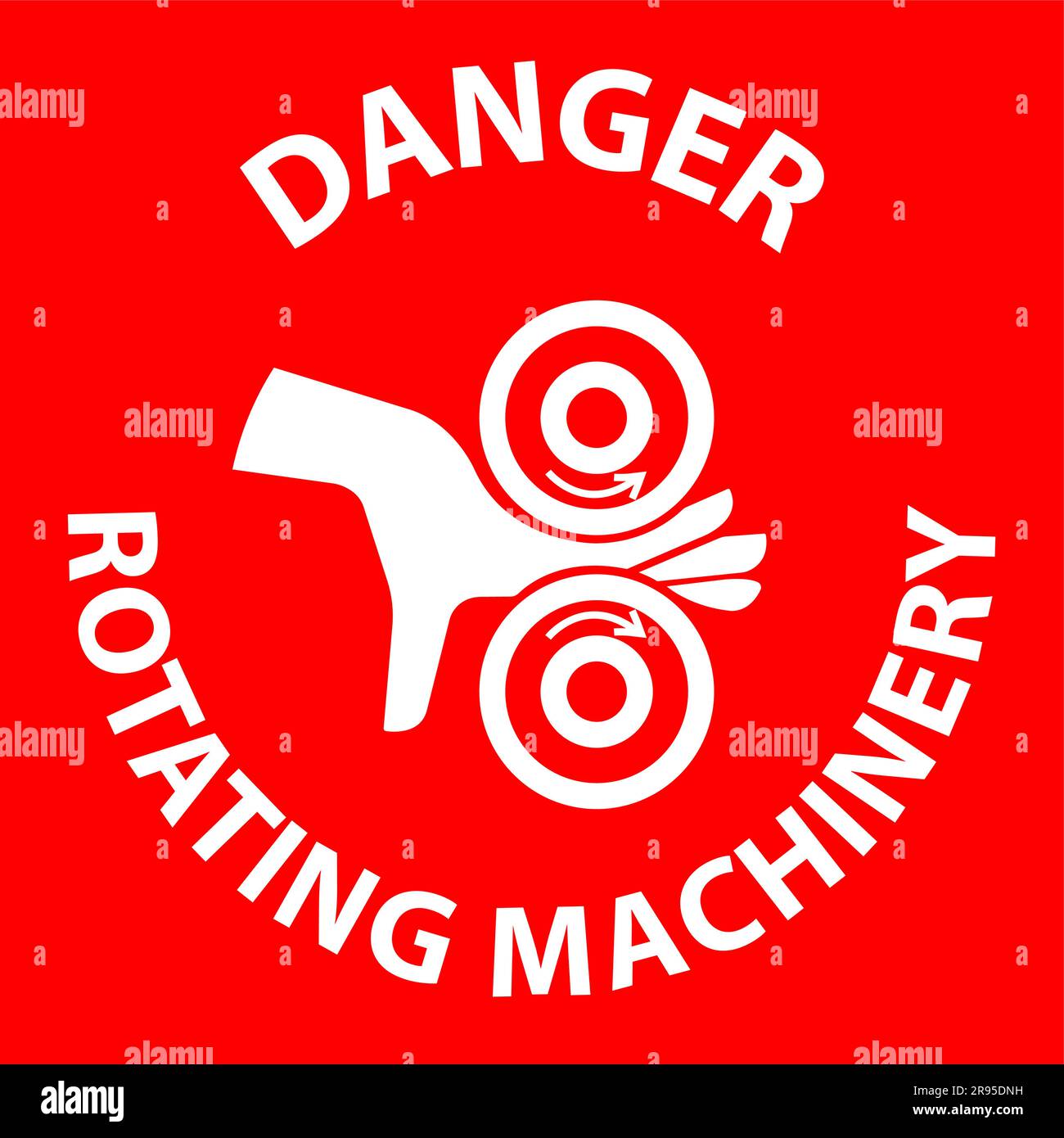 Danger Sign Rotating Machinery Keep Hands Away Stock Vector Image & Art Alamy