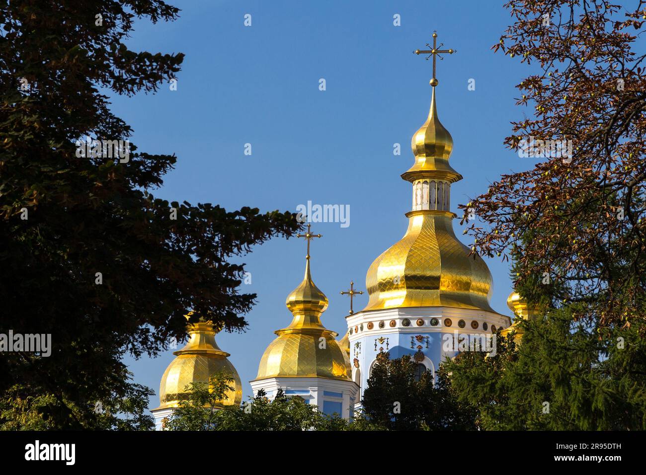St Michael's Golden Domed Monastery is a stunning architectural marvel located in the city of Kiev, Ukraine Stock Photo