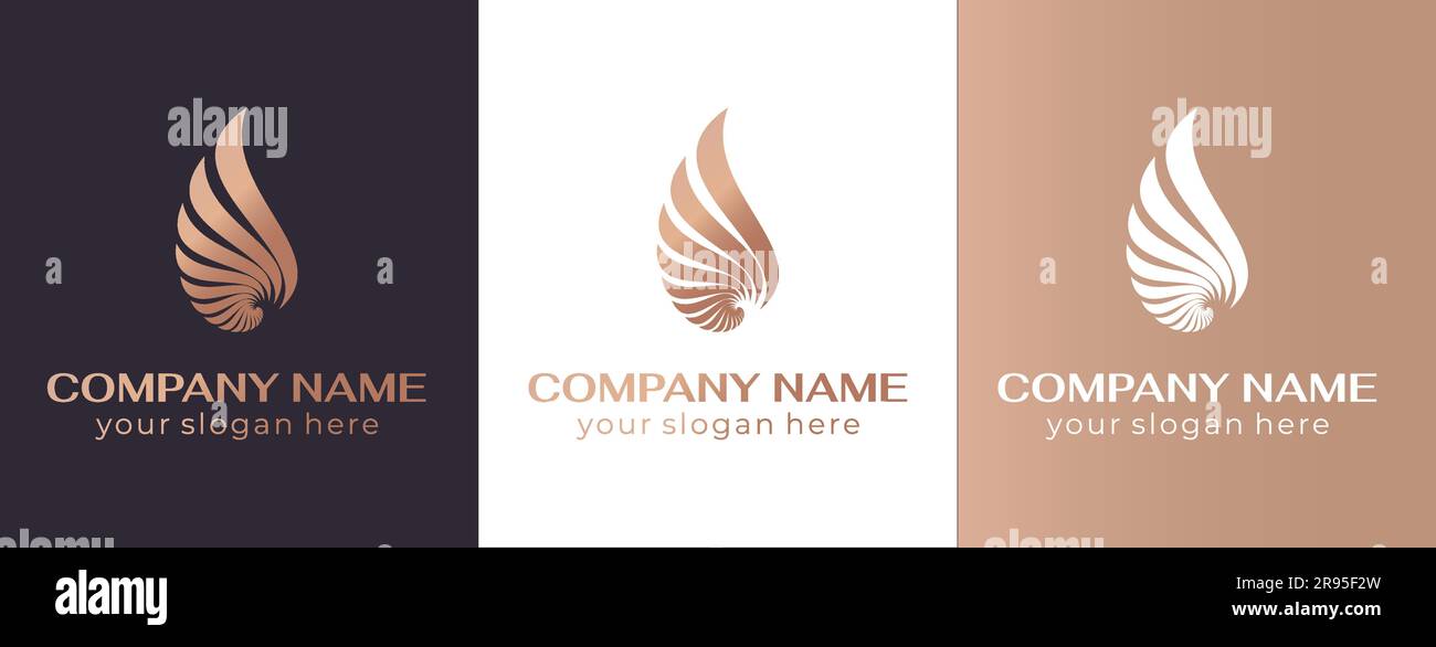 Unique Shell Logos Shell logo. Modern seashell, naulilus. Elegant linear logo. Template to ...