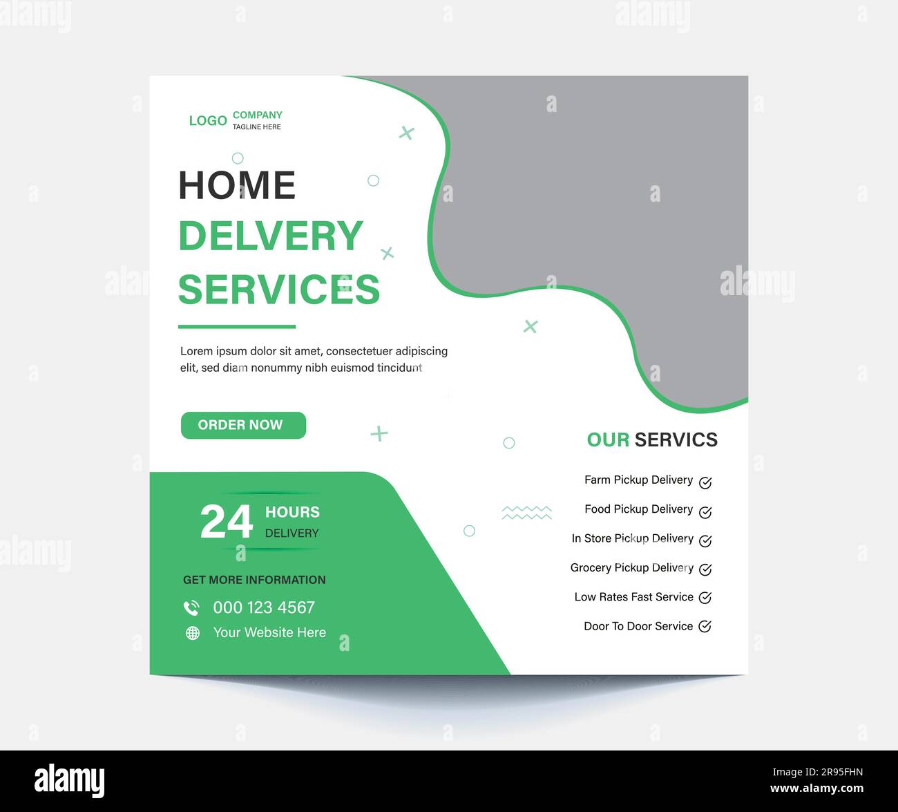 home delivery service poster template for business promotion. Express