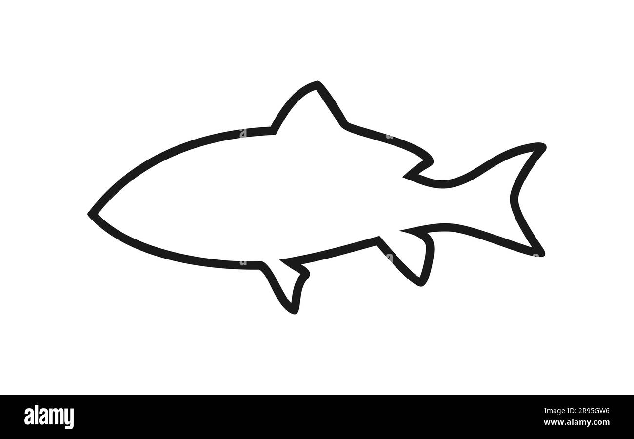 Fish vector icon isolated on white background Stock Vector Image & Art ...