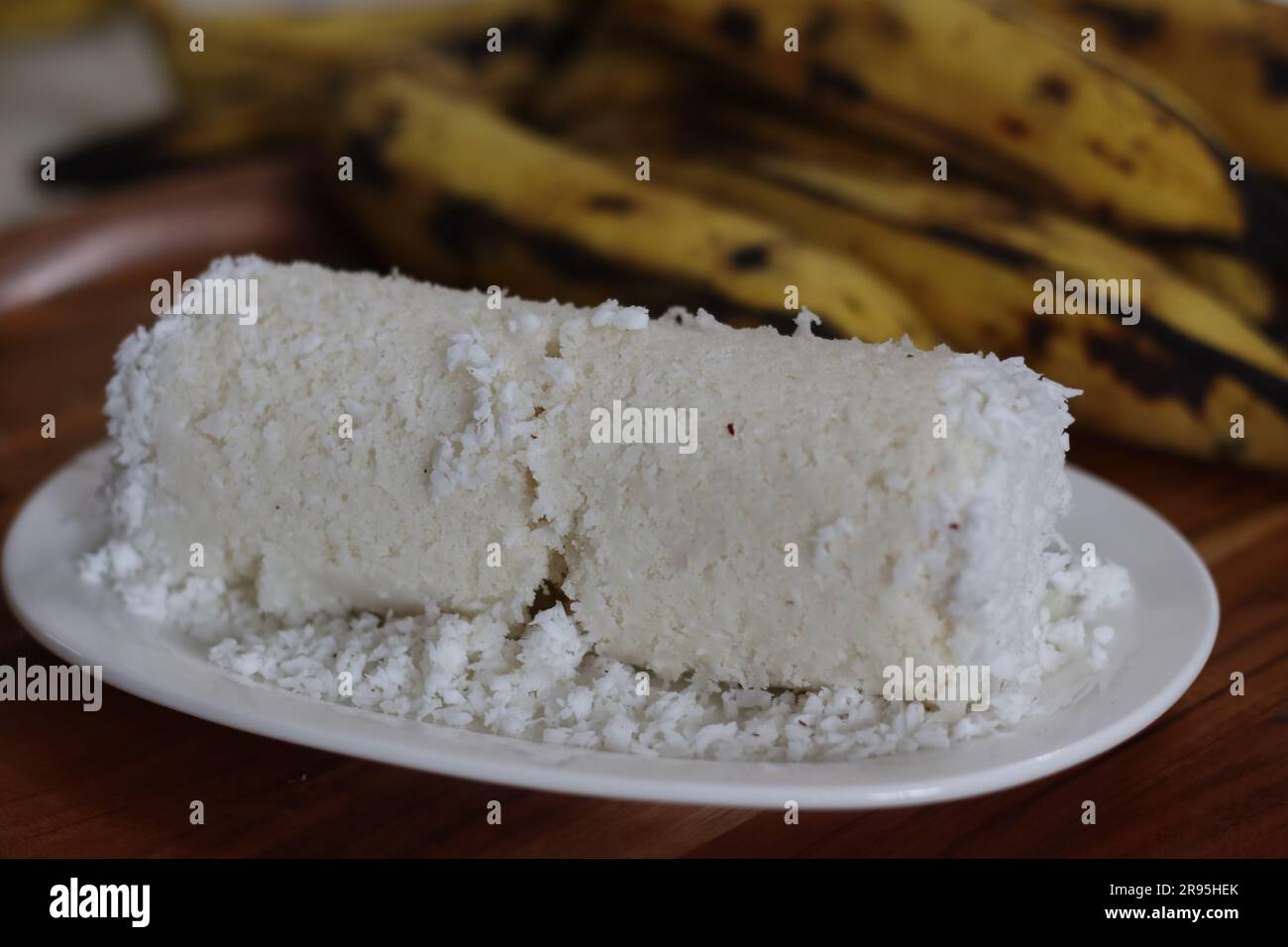 Puttu, Steamed rice cake made of rice flour and freshly grated coconut. Traditional kerala