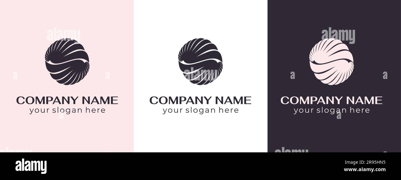Unique Shell Logos Shell logo. Modern seashell, naulilus. Elegant linear logo. Template to ...
