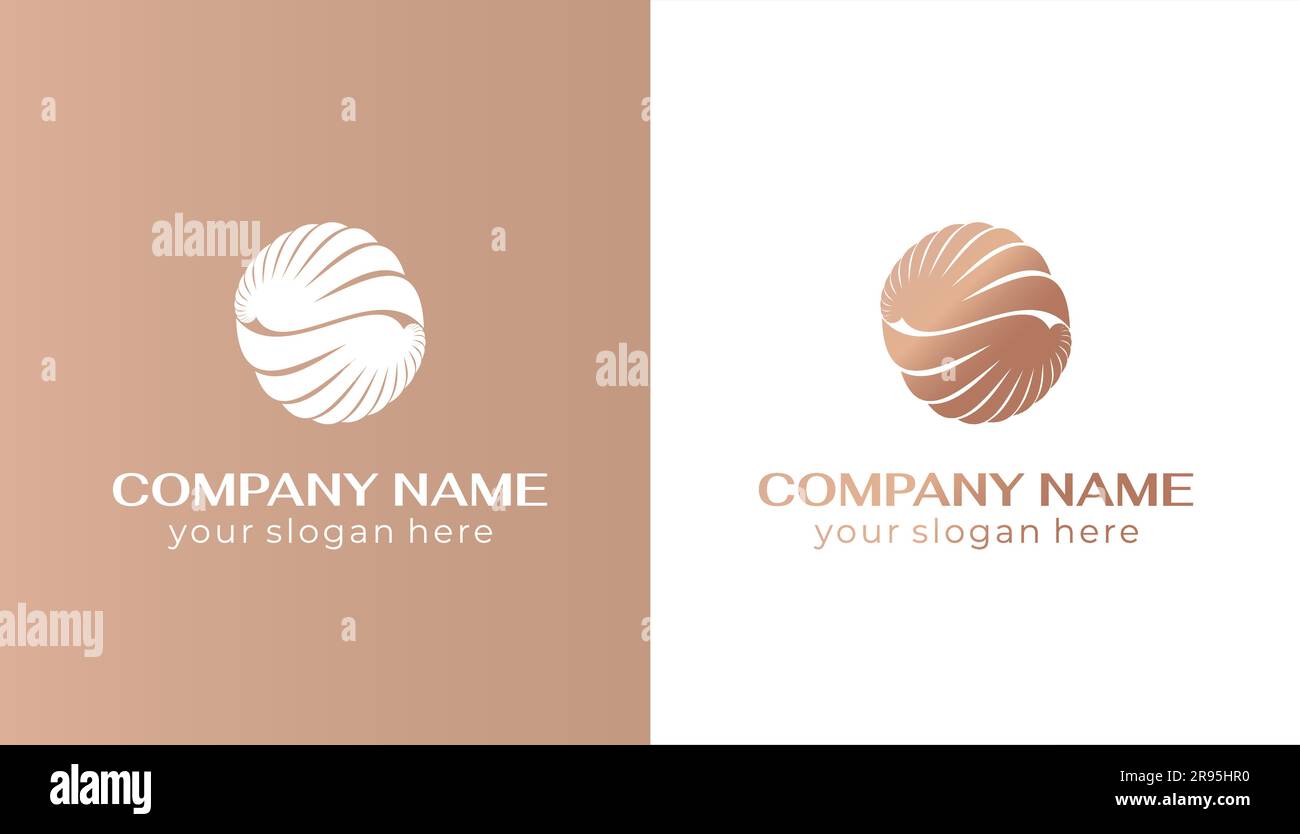 Shell logo. Modern seashell, naulilus. Elegant linear logo. Template to ...
