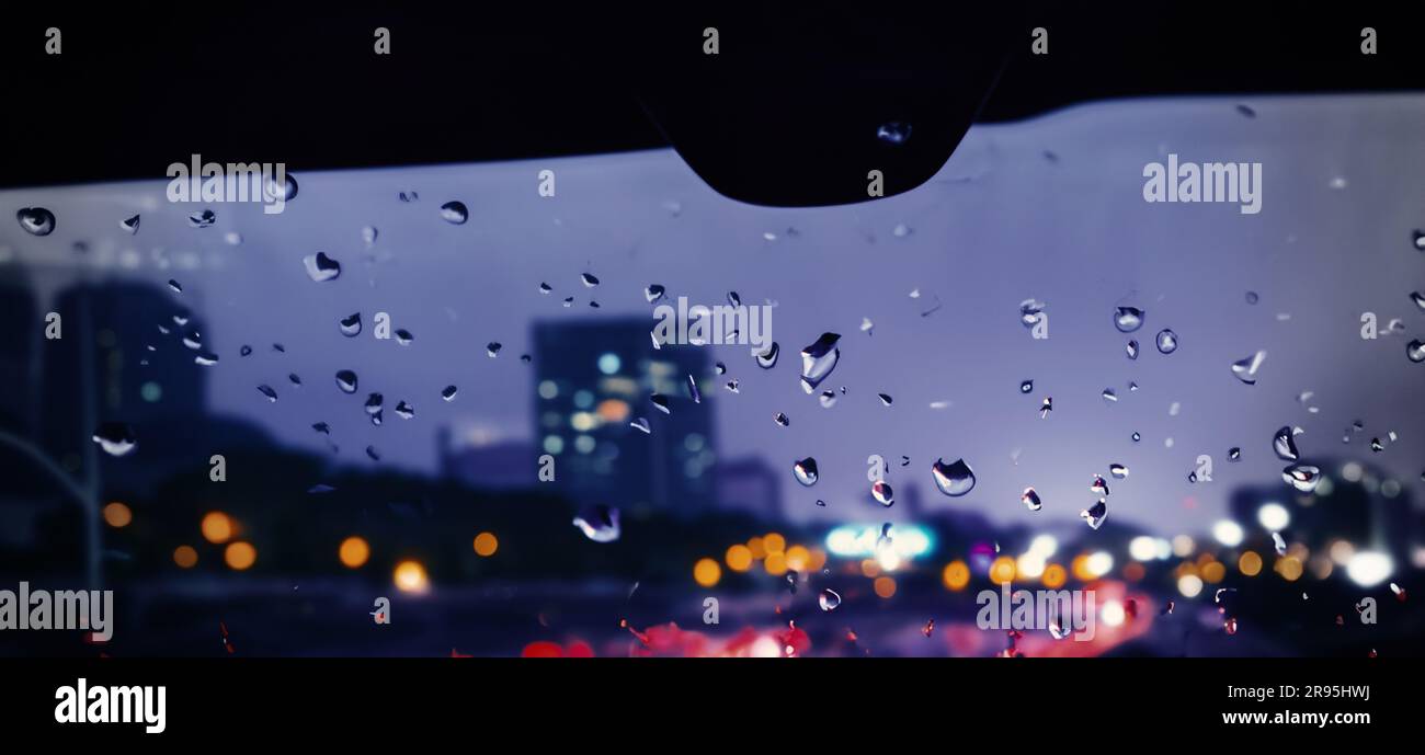 Car Window Raining Cars in fog on the motorway hi-res stock photography and images - Alamy