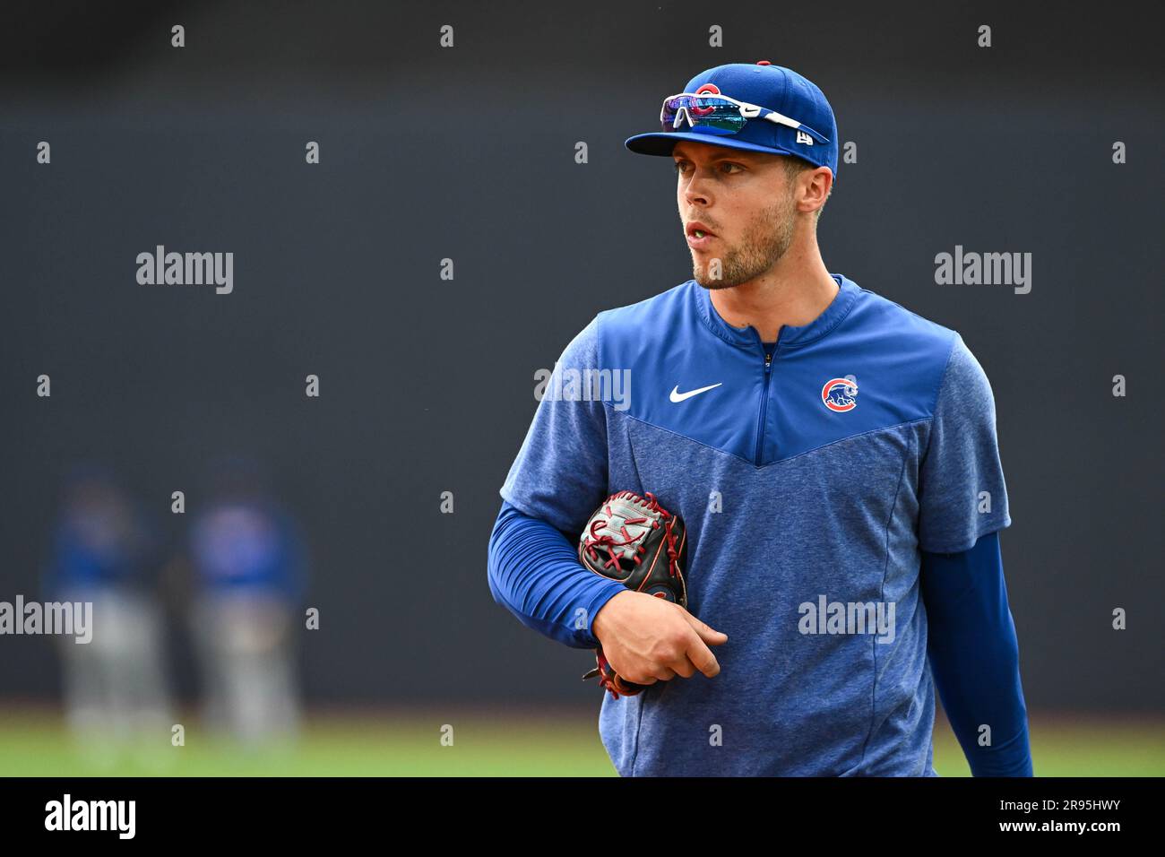 Miles Mastrobuoni #20 of the Chicago Cubs during batting practice