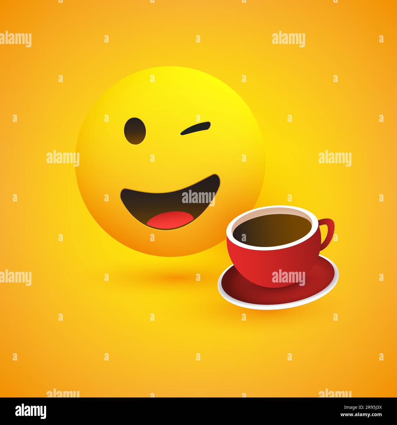 Coffee with a smiley face Stock Vector Images - Alamy