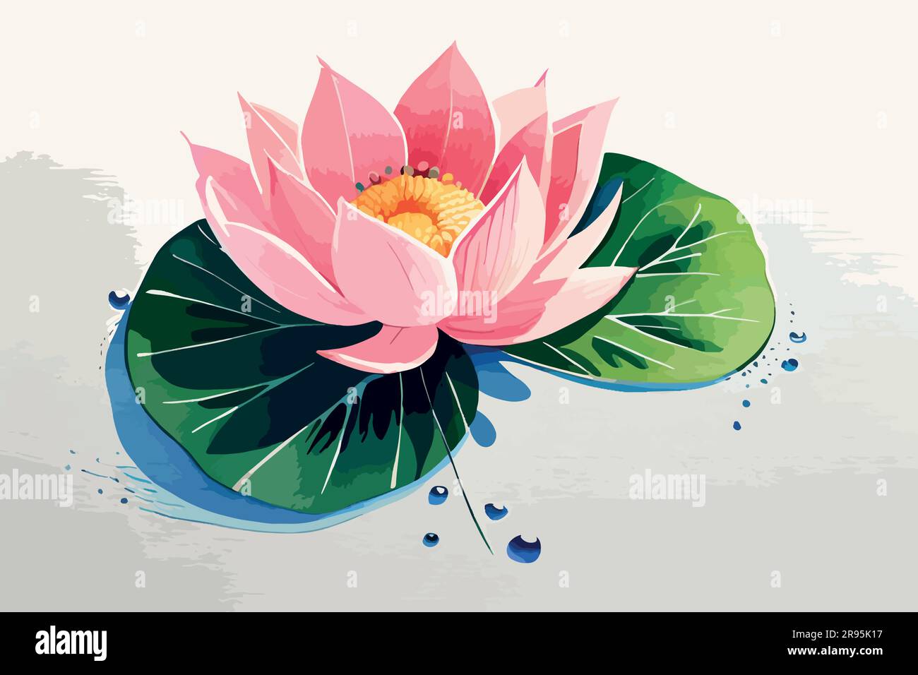 Lotus flower watercolor art Stock Vector Image & Art Alamy