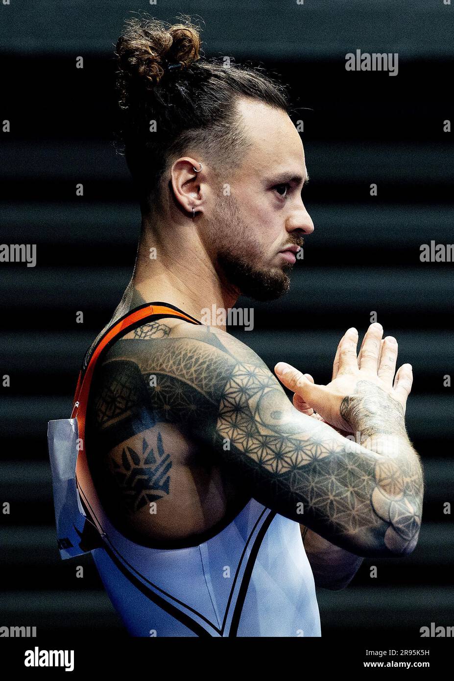 ROTTERDAM - Bart Deurloo in action during the NK gymnastics in Ahoy ...