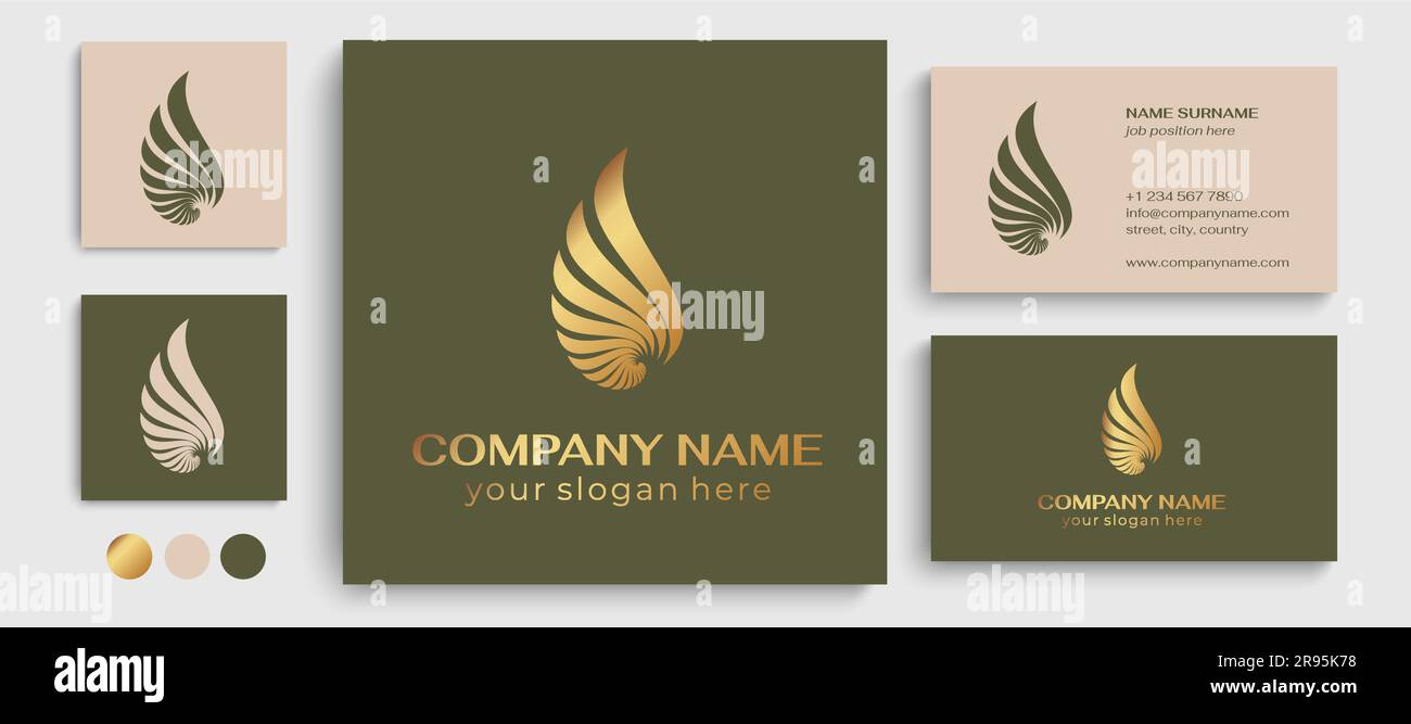 Shell logo. Modern seashell, naulilus. Elegant linear logo. Template to ...