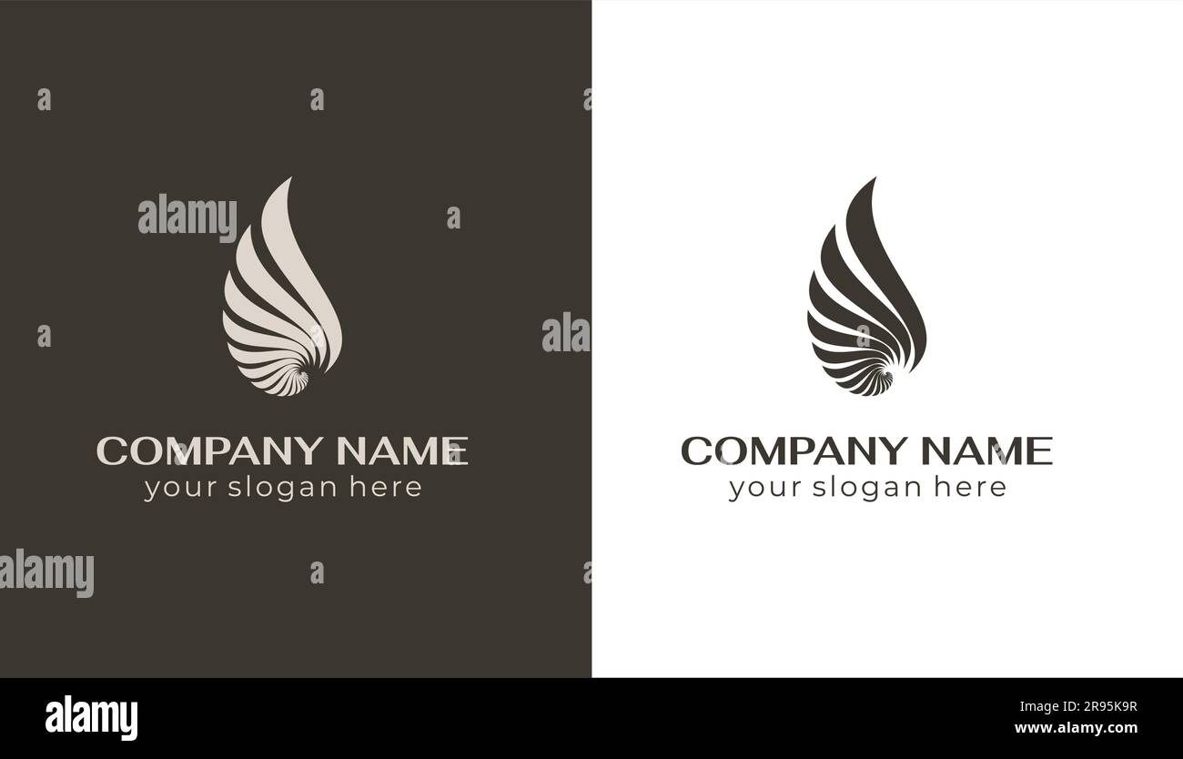 Shell logo. Modern seashell, naulilus. Elegant linear logo. Template to ...