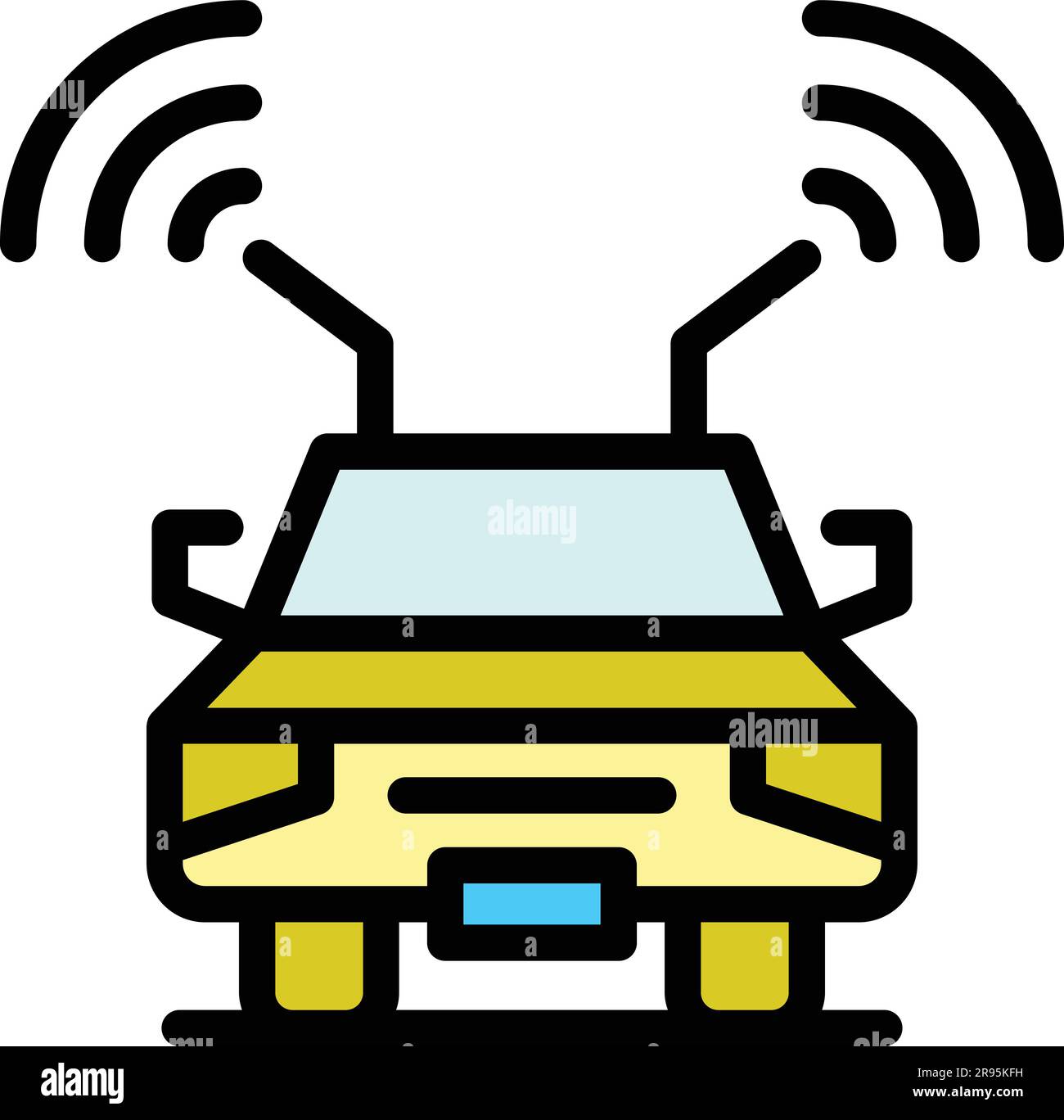 Autonomous vehicle icon. Outline Autonomous vehicle vector icon for web ...