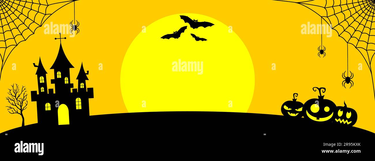 Scary black yellow spider long stock vector images alamy