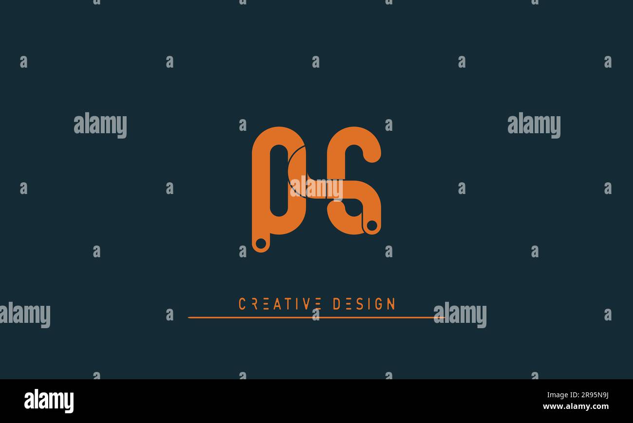 Alphabet letters Modern Creative logo QS , SQ Stock Vector