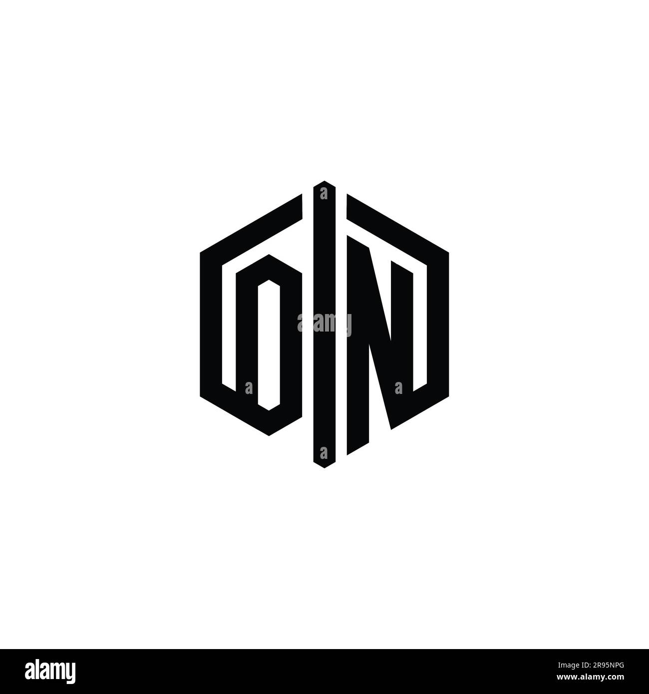 On initial monogram logo Cut Out Stock Images & Pictures - Alamy