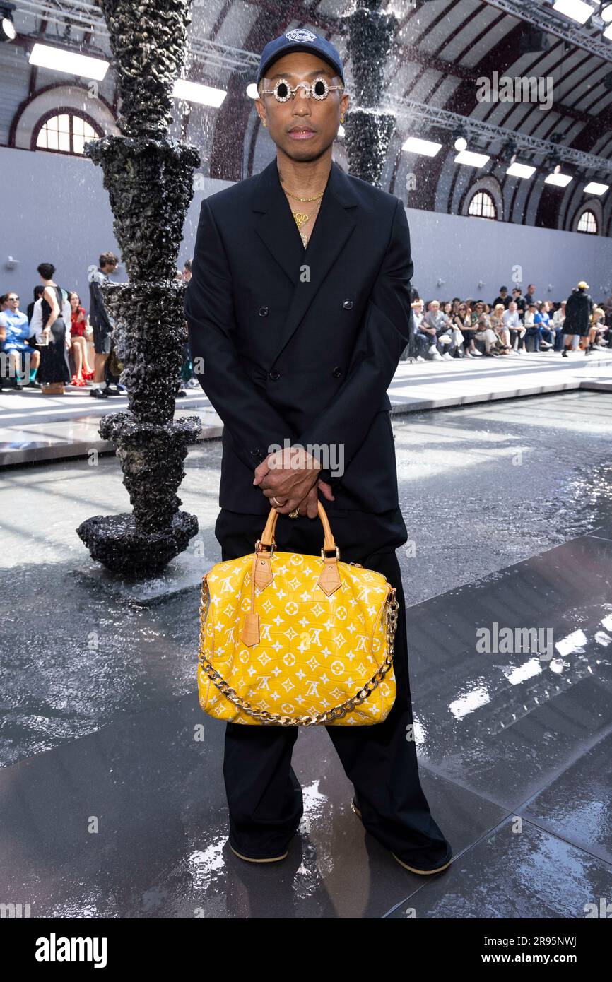 Paris, France. 06th Mar, 2023. Pharrell Williams attends the Louis Vuitton  Womenswear Fall Winter 2023-2024 show as part of Paris Fashion Week on  Marsh 6, 2023 in Paris, France. Photo by Laurent