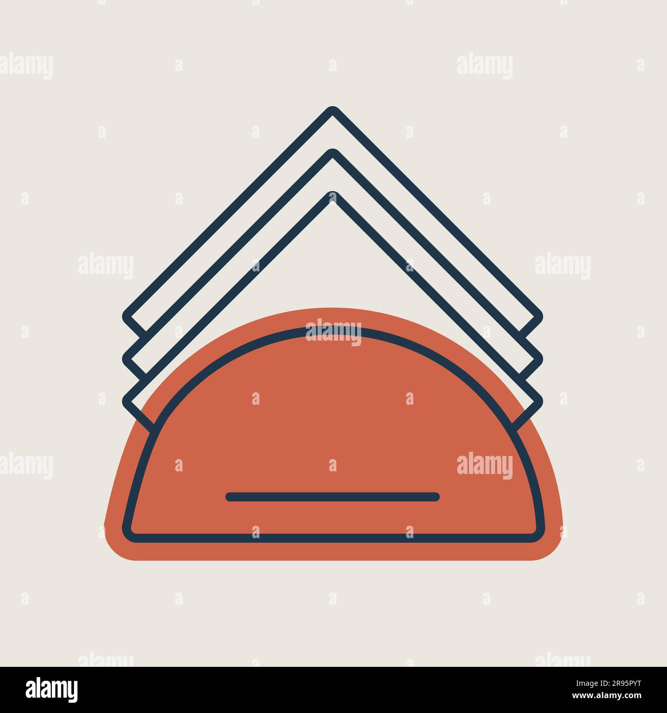 Napkins and napkin holder vector icon. Kitchen appliance. Graph symbol