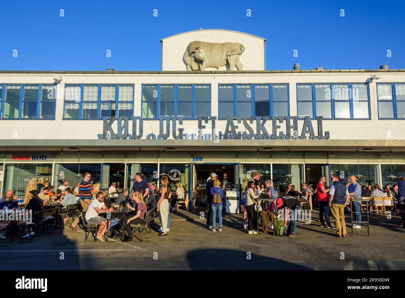 Kopenhagen, Vesterbro øst, ehemaliges Schlachthofgelände, heute Freizeit- und Gastrozone // Copenhagen, Vesterbro øst, former Slaughterhouse area, tod Stock Photo