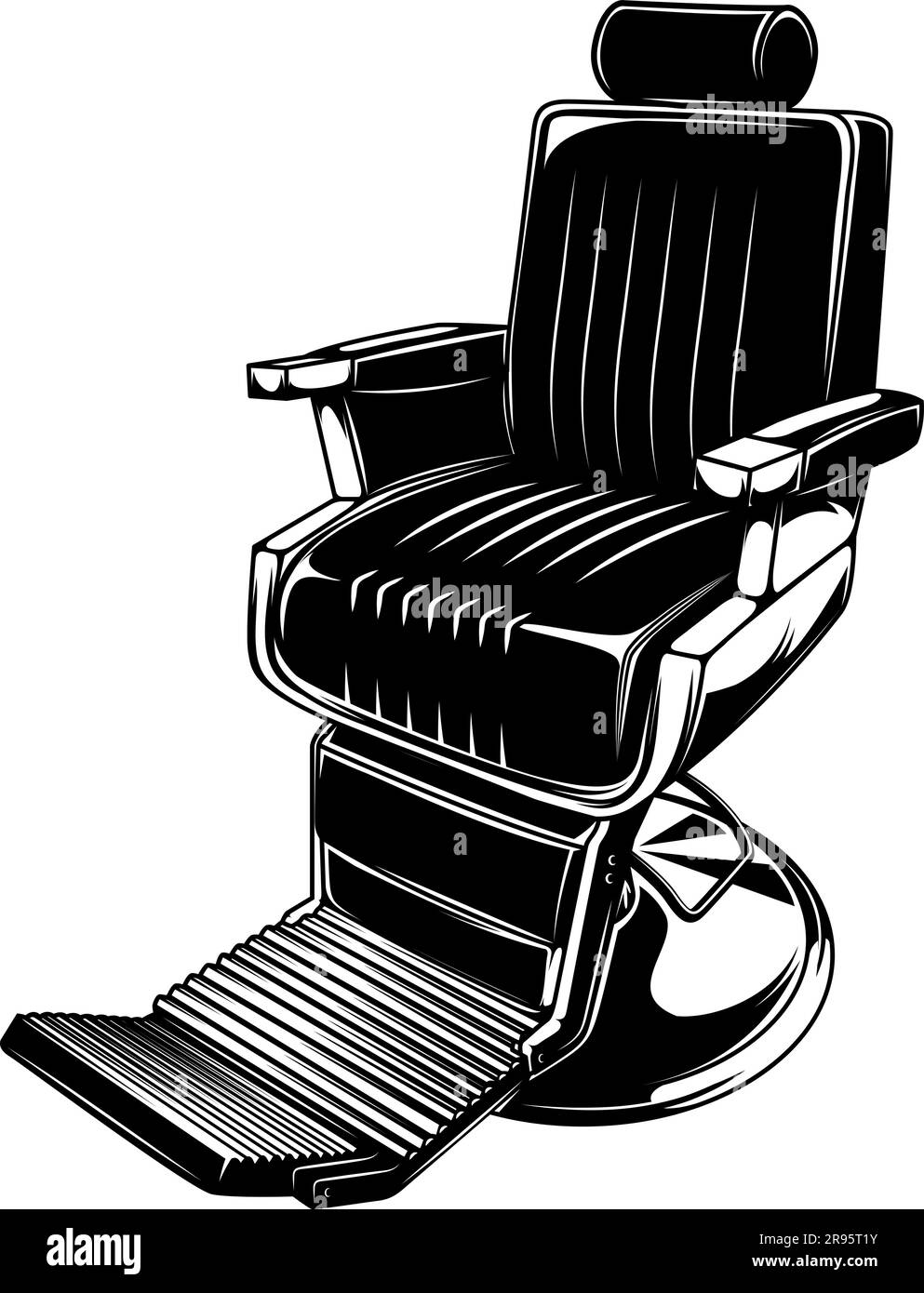 Vintage barber chair vector illustration. Perfect for logos