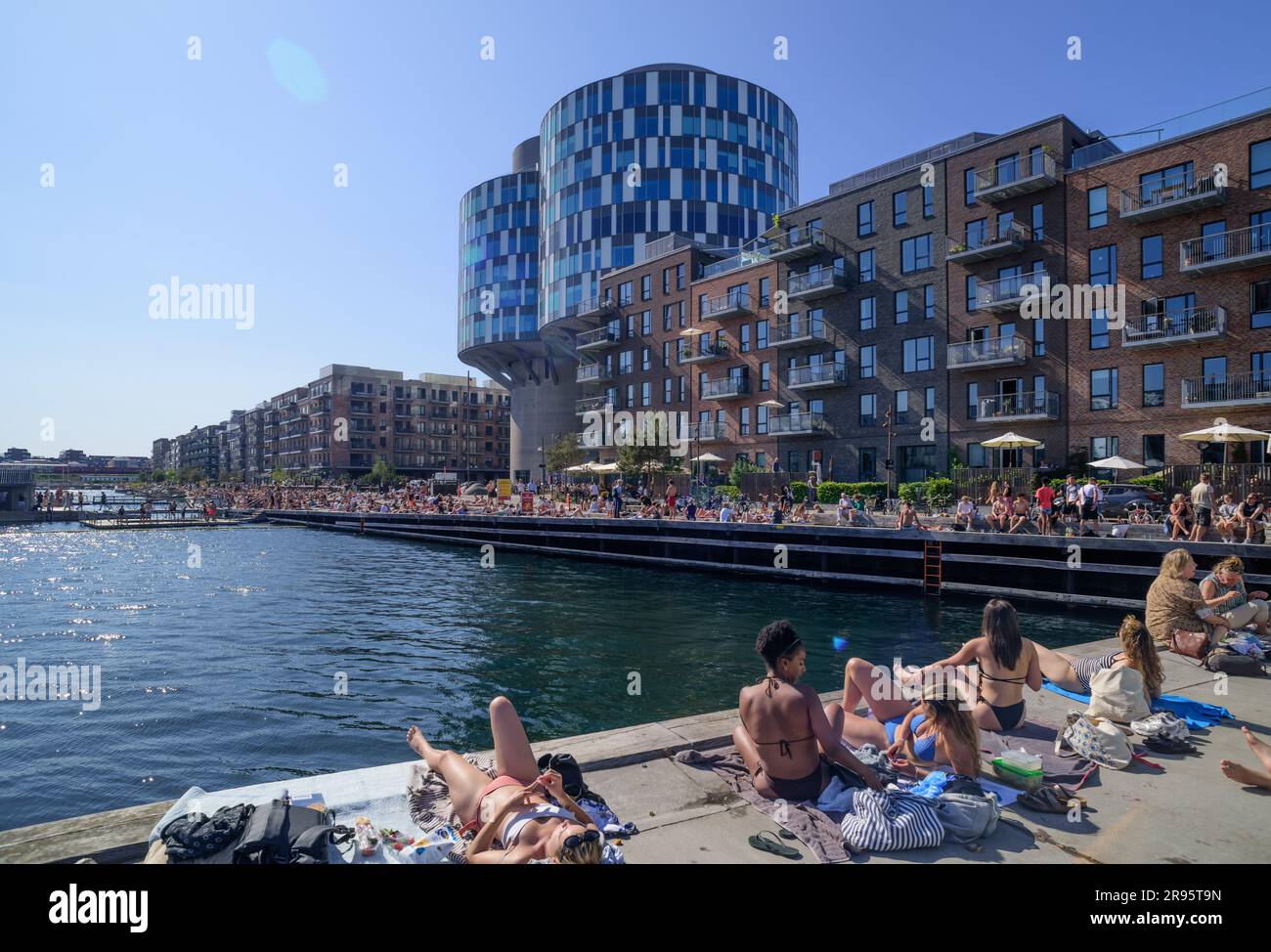 Kopenhagen, Stadtentwicklungsgebiet Nordhavn, Badezone Sandkaj // Copenhagen, City Development Area Nordhavn, Sandkaj Stock Photo