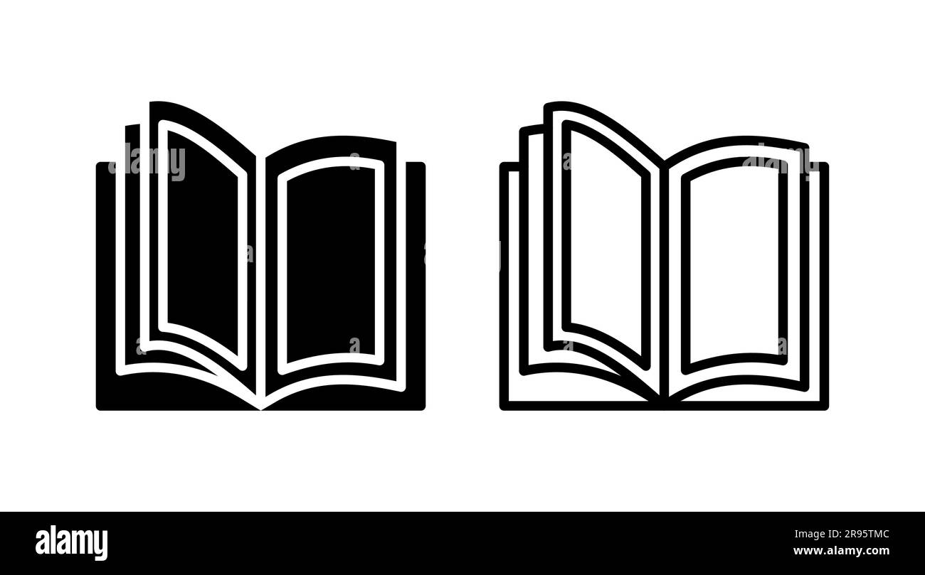 Book icon vector. Open book vector icon Stock Vector Image & Art - Alamy