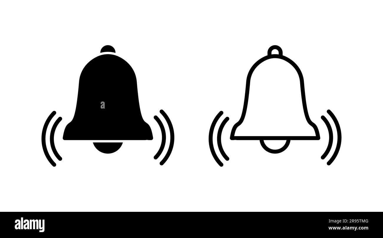 Bell Icon vector in trendy flat style isolated. Notification symbol web ...