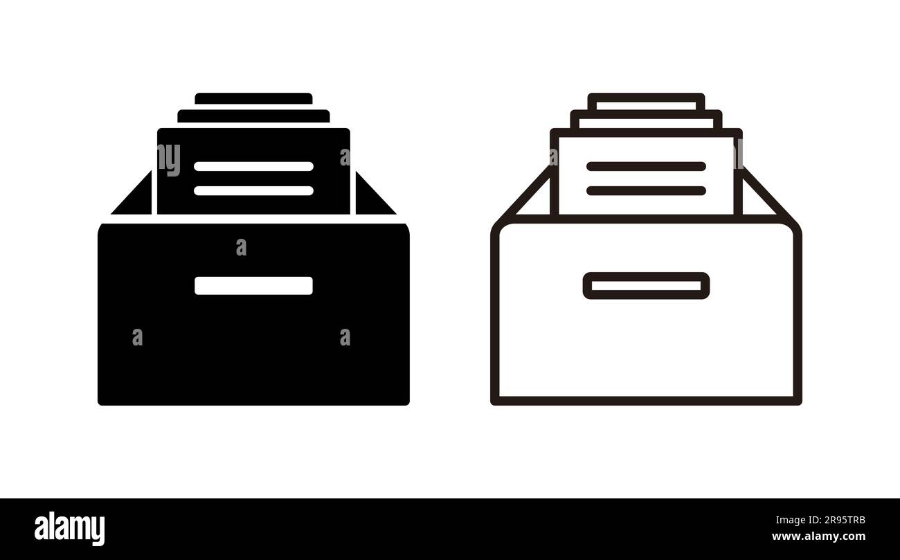 Archive icon vector. archive storage icon vector. folders icon. Stock Vector