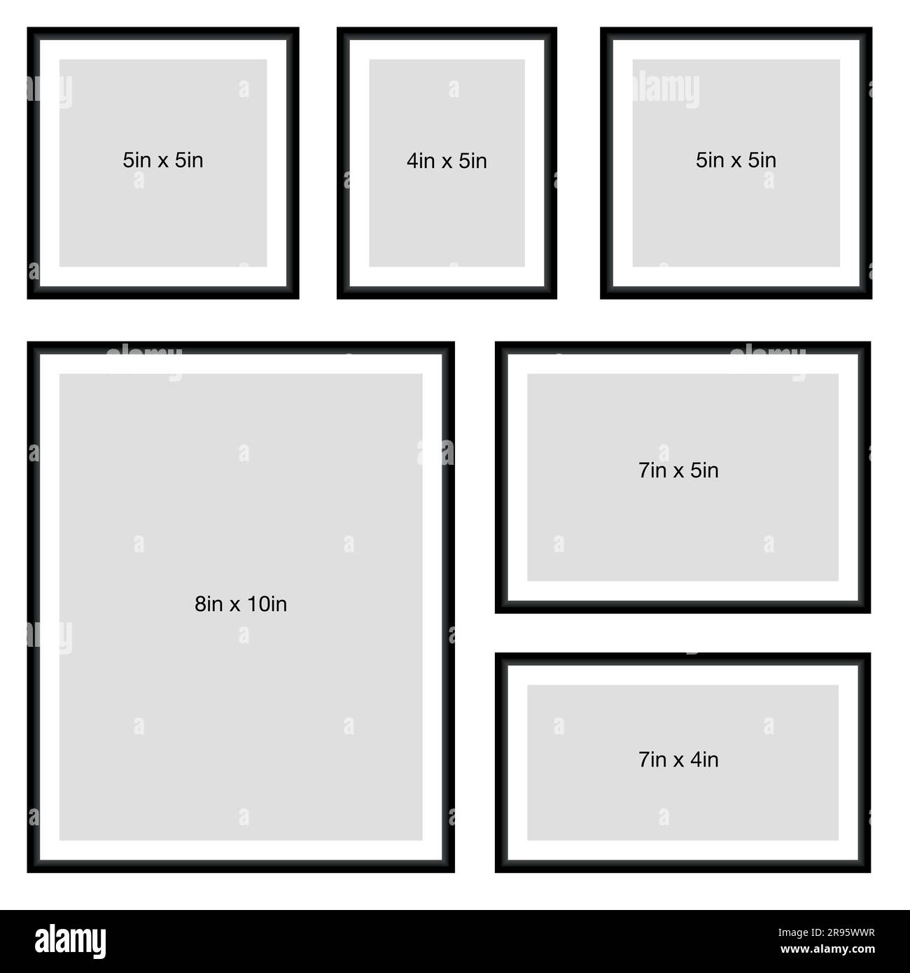 Realistic empty paper photo frame Royalty Free Vector Image
