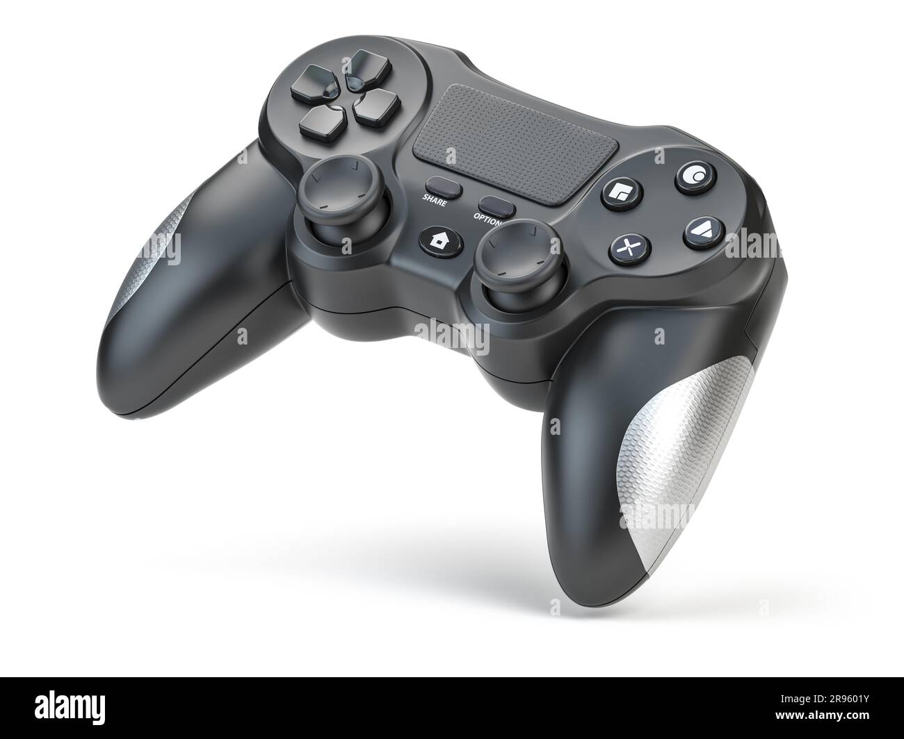 Game joystick or gaming controller isolated on white. 3d illustration Stock Photo