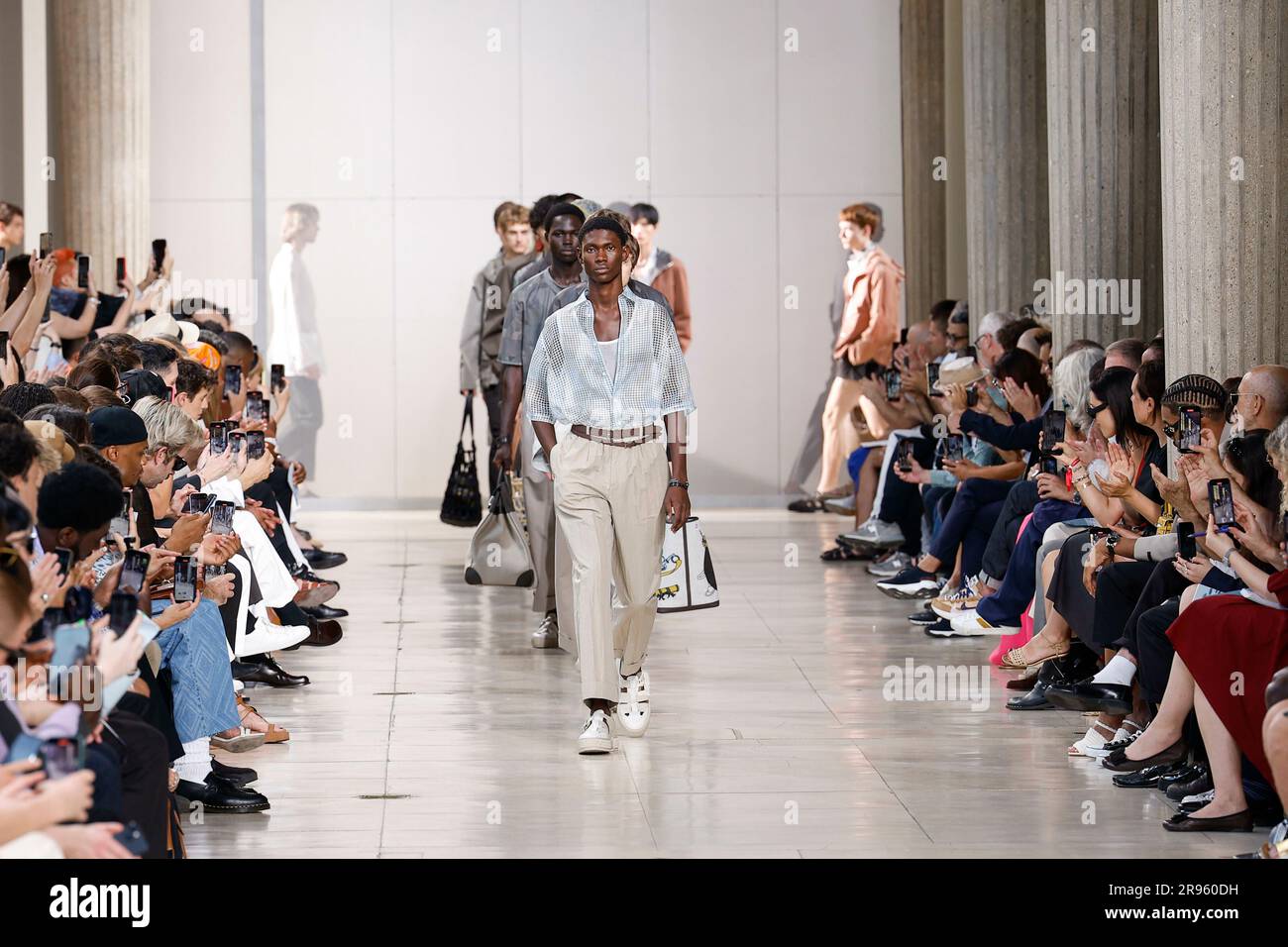 Jane Birkin attending the Hermes Menswear Spring Summer 2022 show as part  of Paris Fashion Week in Paris, France on June 26, 2021. Photo by Aurore  Marechal/ABACAPRESS.COM Stock Photo - Alamy