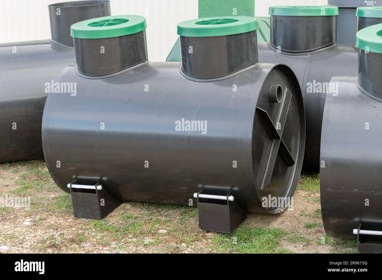 Waste Septic water tanks ready for installation Stock Photo Alamy