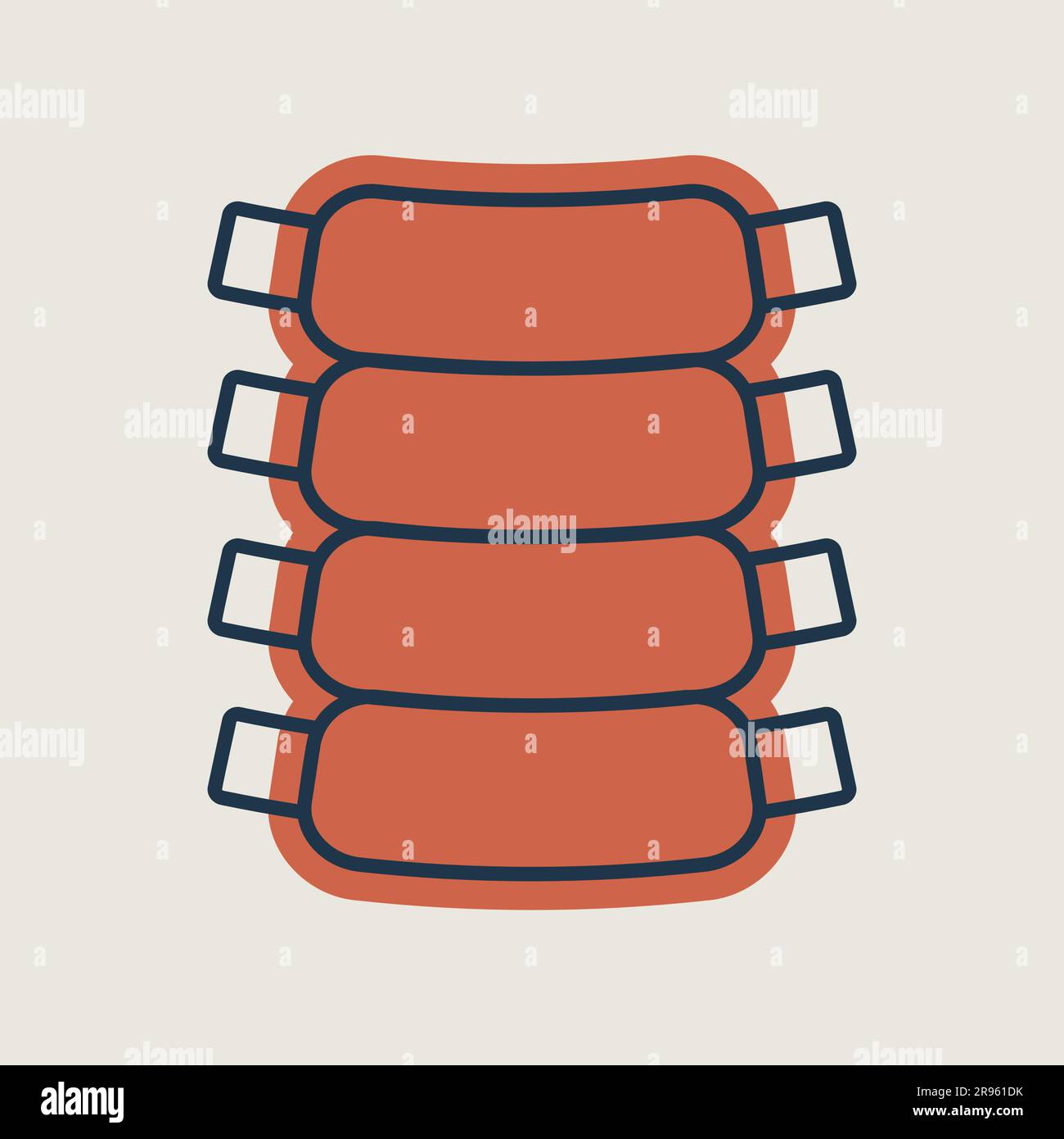 Ribs vector icon food meat. Barbecue and bbq grill sign. Graph symbol ...