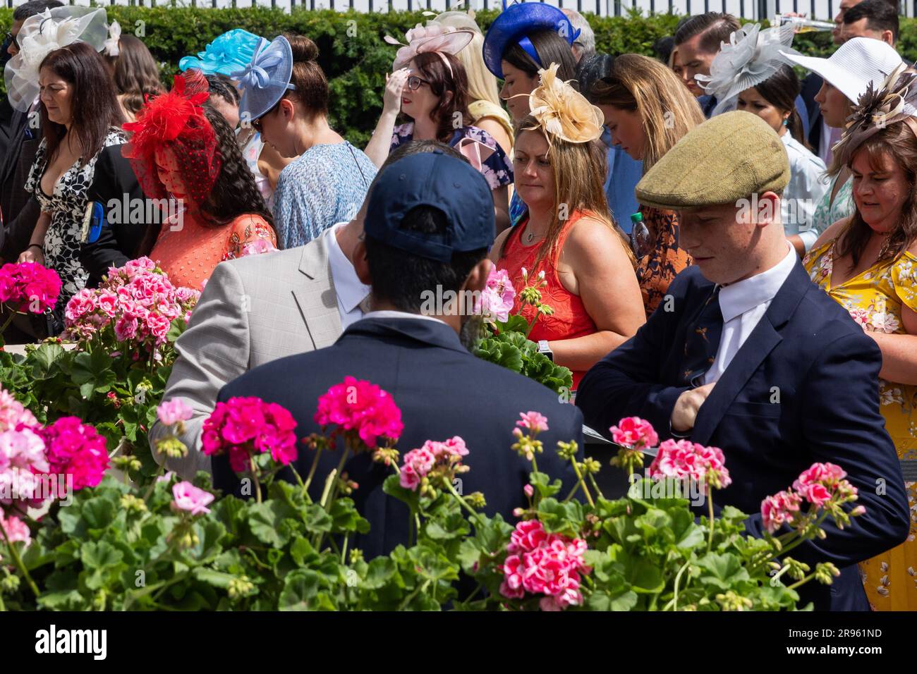 Ascot, UK. 24th June, 2023. Racegoers pass through security checks