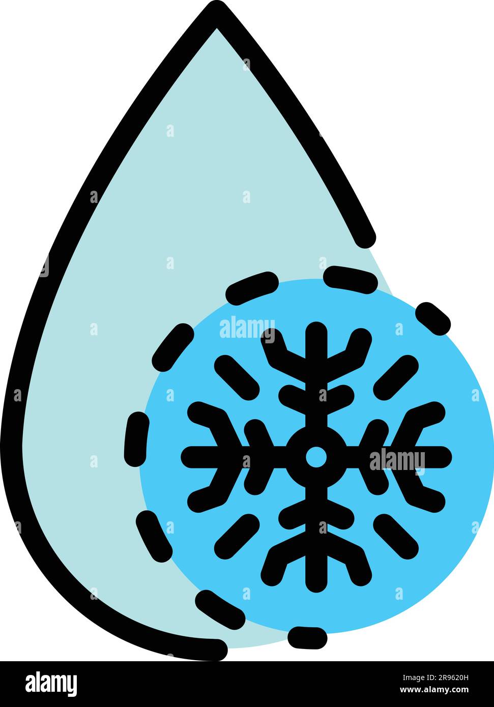 Freezeing water icon. Outline Freezeing water vector icon for web ...