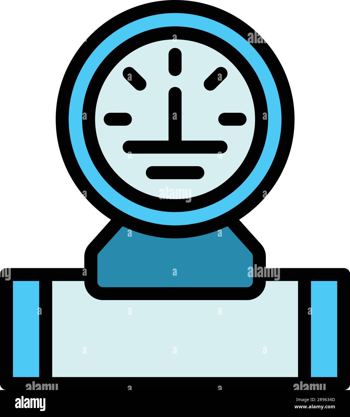Pressure water meter icon. Outline Pressure water meter vector icon for ...