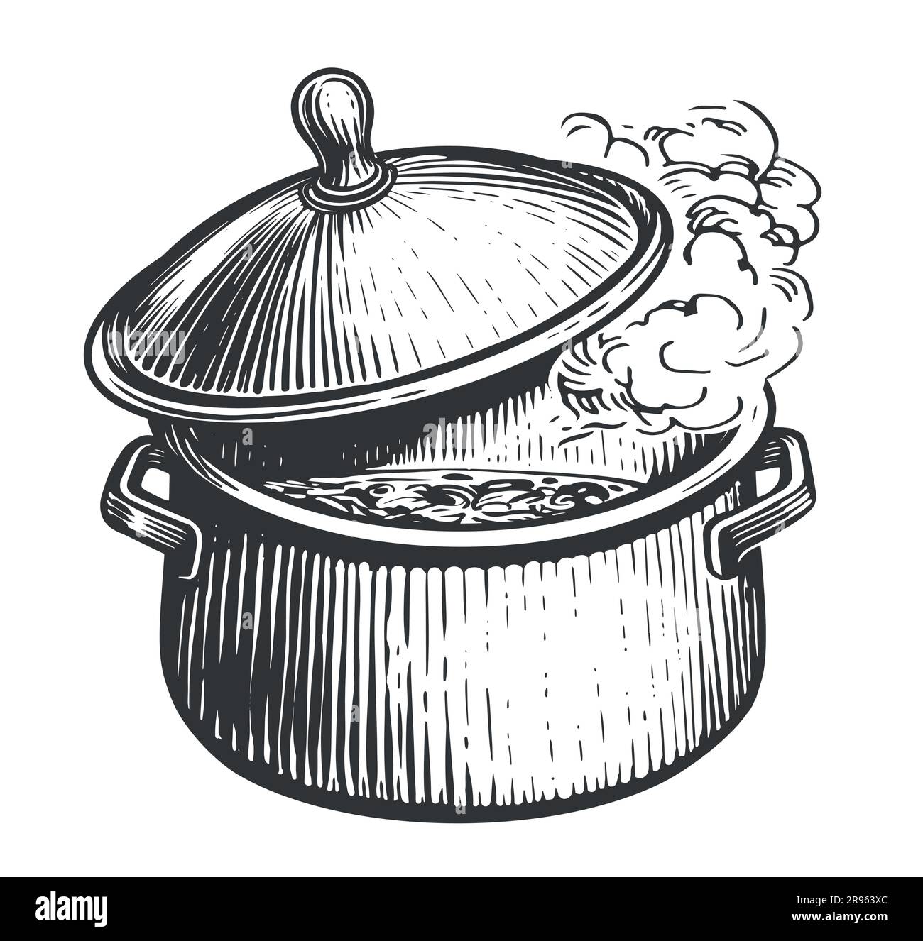 https://c8.alamy.com/comp/2R963XC/metal-pot-with-top-cooking-concept-hand-drawn-engraving-style-vector-illustration-2R963XC.jpg
