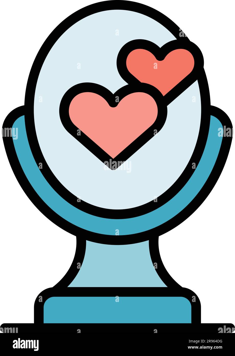Narcissism mirror love icon. Outline Narcissism mirror love vector icon ...