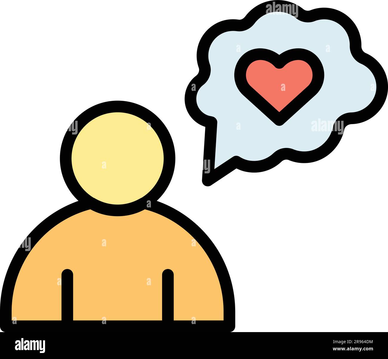 Narcissism love mind icon. Outline Narcissism love mind vector icon for ...